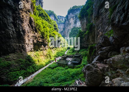 Le parc géologique du karst Wulong, Chongqing, Chine le plus célèbre lieu de vallée en Chine paysage du patrimoine mondial Banque D'Images