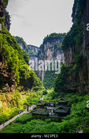 Le parc géologique du karst Wulong, Chongqing, Chine le plus célèbre lieu de vallée en Chine paysage du patrimoine mondial Banque D'Images