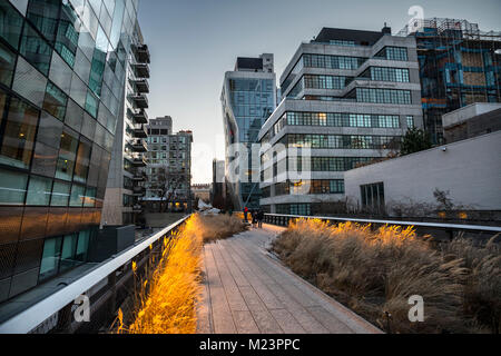 New York Highline park Banque D'Images