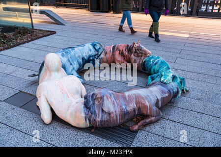 High Line New York, des mutations sculture, Jon Rafman, ''l'avaleuse avalée' Banque D'Images