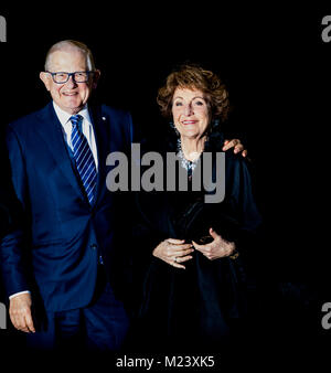 Pieter van Vollenhoven et la princesse Margriet des Pays-Bas assister à la 80e anniversaire de la princesse Beatrix au Palais Royal d'Amsterdam, Pays-Bas, 3 février 2018. Photo : Patrick van Katwijk Pays-bas OUT / Point de vue - PAS DE SERVICE DE FIL - Photo : Patrick van Katwijk/Dutch Photo Presse/dpa Banque D'Images