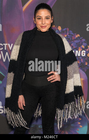 Minneapolis, Minnesota, USA. 3, 2018. BIBIANA JULIAN pose backstage pendant le DIRECTV MAINTENANT Super samedi soir, à l'Armory à Minneapolis (Minnesota) Crédit : Daniel DeSlover/ZUMA/Alamy Fil Live News Banque D'Images