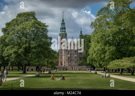 Jardins & château de Rosenborg à Copenhague Danemark Banque D'Images