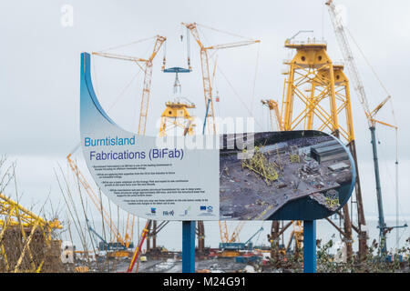 - BiFab Methil Fabrications de Burntisland, triage de Burntisland, Fife, Scotland, UK - la fabrication de vestes sous-marines Banque D'Images
