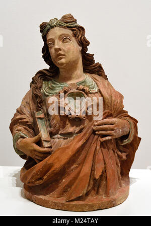 Buste reliquaire de saint une femelle , 1650 Atelier Portugais, Portugais, Portugal, ibérique, Banque D'Images