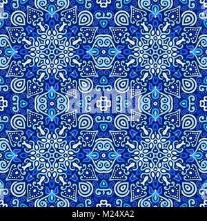 Motif Arabesque bleu Illustration de Vecteur