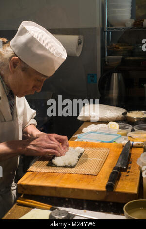 Chef Sushi Burlington VT Banque D'Images