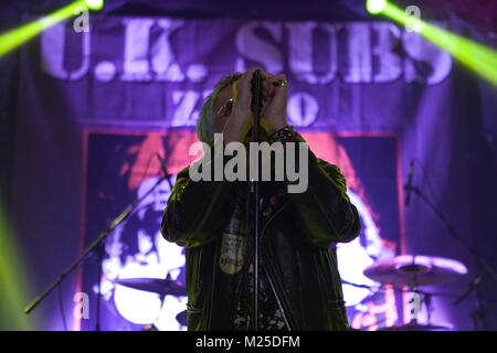 Zagreb, Croatie. 4 Février, 2018. UK SUBS Punk rock sur 40 concert de la tournée anniversaire dans le boogaloo, Zagreb Crédit : Deyan Baric/Alamy Live News Banque D'Images