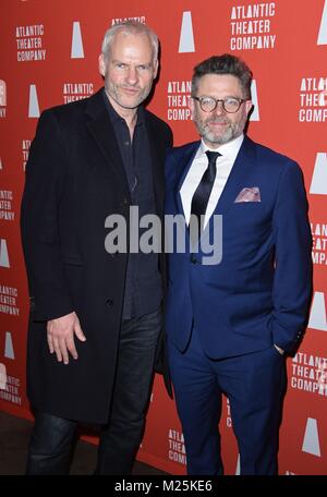 New York, NY, USA. 5e Février, 2018. Martin McDonagh, Matthieu Dunster aux arrivées de nuit ouverture bourreaux Curtain Call et parti, Linda Gross Theatre, New York, NY Le 5 février 2018. Credit : Derek Storm/Everett Collection/Alamy Live News Banque D'Images