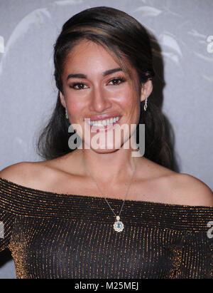 Burbank, CA, USA. 5e Février, 2018. 05 février 2018 - Burbank, Californie - Q'orianka Kilcher. ''Le 15:17 à Paris'' Los Angeles Premiere tenue à Warner Bros Studios, SJR Theatre. Crédit photo : Birdie Thompson/AdMedia Crédit : Birdie Thompson/AdMedia/ZUMA/Alamy Fil Live News Banque D'Images