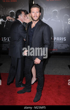 Burbank, CA, USA. 5e Février, 2018. 05 février 2018 - Burbank, Californie - Scott Eastwood. ''Le 15:17 à Paris'' Los Angeles Premiere tenue à Warner Bros Studios, SJR Theatre. Crédit photo : Birdie Thompson/AdMedia Crédit : Birdie Thompson/AdMedia/ZUMA/Alamy Fil Live News Banque D'Images