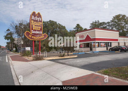 Arbys Sandwich Shop Gainesville, Floride Banque D'Images