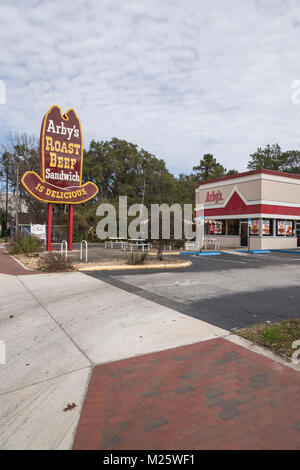 Arbys Sandwich Shop Gainesville, Floride Banque D'Images