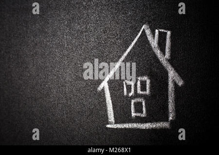 Chambre dessin sur tableau noir Banque D'Images