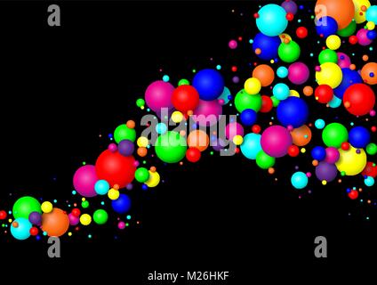 Brillant fond coloré boules. Relevant des sphères. Résumé Les friandises. Illustration de Vecteur