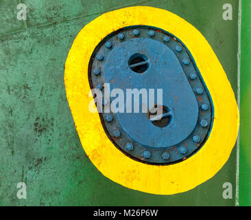 L'éclosion technologique sur le pont du navire. Entrées de service Banque D'Images