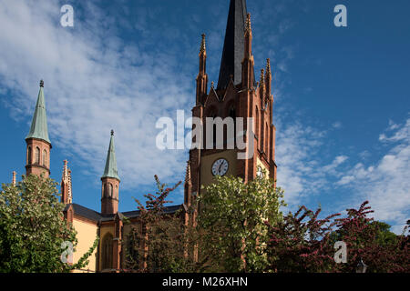 Église Saint Esprit dans le vieux quartier de la Werder, une ville juste à l'ouest de Potsdam et Berlin en Allemagne. Banque D'Images