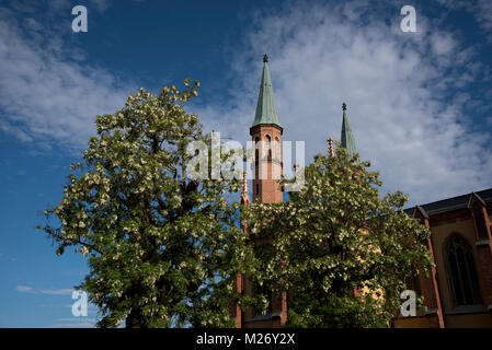 Église Saint Esprit dans le vieux quartier de la Werder, une ville juste à l'ouest de Potsdam et Berlin en Allemagne. Banque D'Images