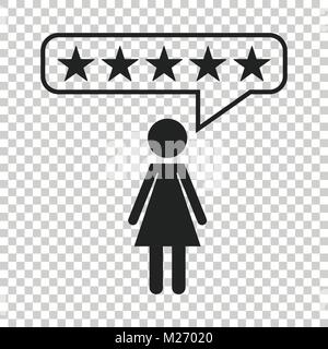 Les commentaires, notation, commentaires de l'utilisateur icône vecteur concept. Illustration sur fond plat isolé. Illustration de Vecteur