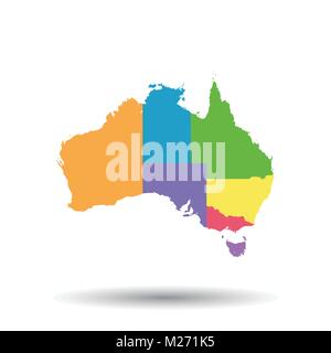 L'Australie d'une icône. Télévision vector illustration. Le symbole de l'Australie avec ombre sur fond blanc. Illustration de Vecteur