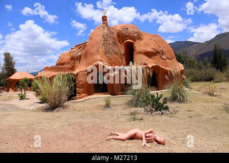 Villa de Leyva, Colombie - Sept 2015 : Casa Terracota architecte Octavio Mendoza Banque D'Images