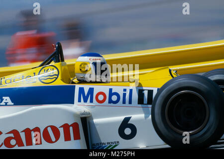 F1, Keke Rosberg, Willams Honda , Afrique du Sud GP 1986 Banque D'Images