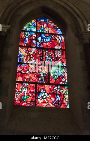 Vitrail de la cathédrale de Chichester, intérieur, Chichester, West Sussex, Angleterre Banque D'Images