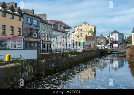 Vue sur le canal, Galway, Irlande Banque D'Images