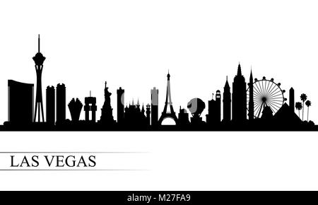 Las Vegas city skyline silhouette background, vector illustration Illustration de Vecteur