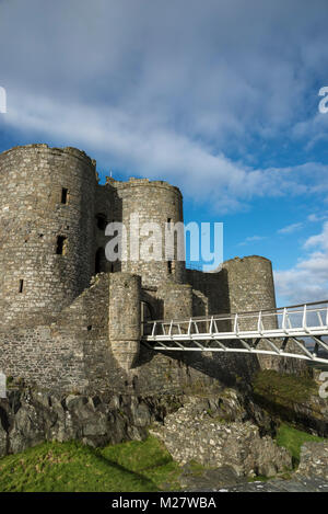 Château de Harlech, Snowdonia dans le Nord du Pays de Galles, Royaume-Uni. Banque D'Images