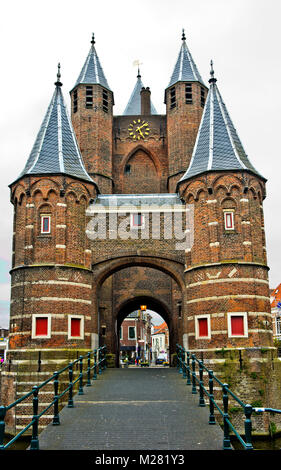 Amsterdamse Poort, porte de la ville de Haarlem, Pays-Bas Banque D'Images
