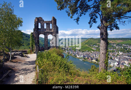 Château de Grevenburg, Greven, ruine au-dessus de Traben-Trarbach, Moselle, Moselle, Rhénanie-Palatinat, Allemagne, Europe Banque D'Images