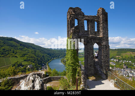 Château de Grevenburg, Greven, ruine au-dessus de Traben-Trarbach, Moselle, Moselle, Rhénanie-Palatinat, Allemagne, Europe Banque D'Images