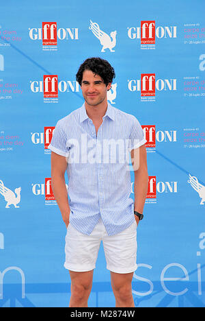 Giffoni, Salerno, Italie - 24 luglio, 2015 : Darren Criss al Giffoni Film Festival 2015 - 24 Luglio 2015 un Giffoni, Italia Banque D'Images