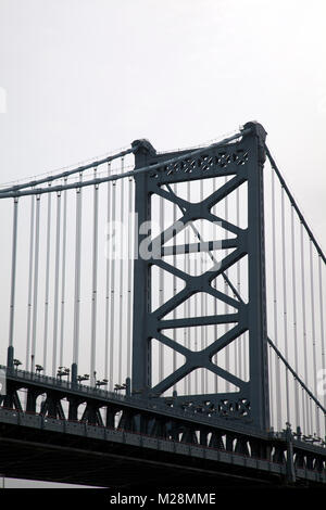 Benjamin Franklin Bridge en Pennsylvanie aux Etats-Unis Banque D'Images