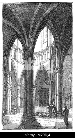 Intérieur de l'église du Temple, un fin 12ème siècle, l'église dans la ville de Londres, en Angleterre, situé entre la rue de la flotte et de la Tamise. Construit par les Templiers que leur anglais siège, il est célèbre pour être une église ronde, une caractéristique de conception commune pour les églises des Templiers. Banque D'Images