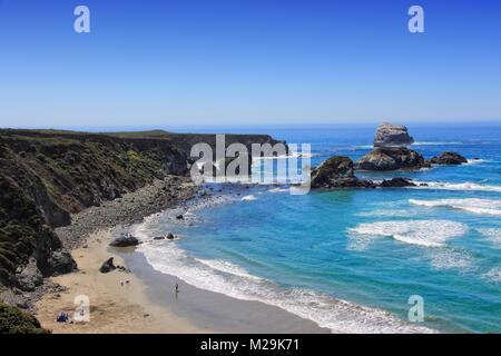 Californie, États-Unis - vue de la côte du Pacifique. Région de Big Sur - Sand Dollar Beach (comté de Monterey). Banque D'Images