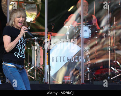 Chrissie Hynde et The Pretenders effectuer sur la scène principale à l'Cornbury Music Festival 2017 - [crédit : Andy Trevaskis Banque D'Images