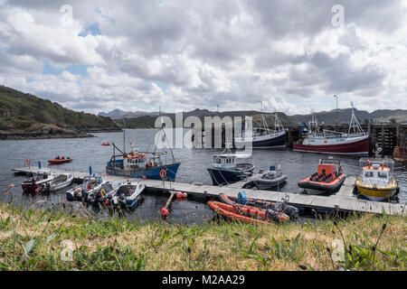 Gairloch Harbour en Wester Ross, le nord des Highlands d'Écosse.UK. Banque D'Images