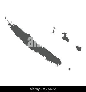 Nouvelle Caledonie Carte Vectorielle Icone Noire Sur Fond Blanc Image Vectorielle Stock Alamy