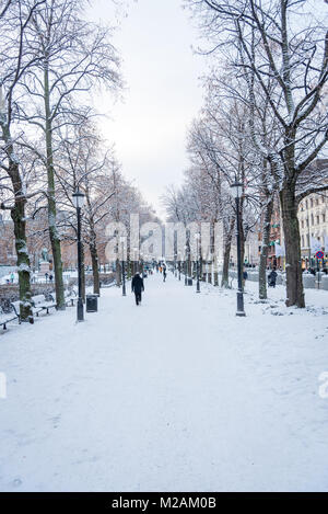 Karl Johans Gate, Oslo, Norvège Banque D'Images