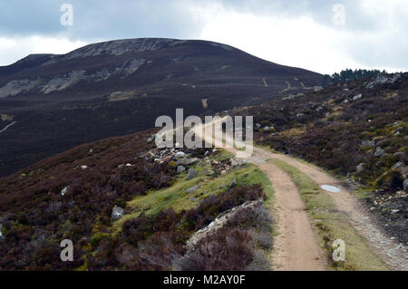 Meall Gorm et la voie d'Invercauld Pont de la montagne écossaise Corbett Carn Liath, Parc National de Cairngorms, en Écosse, au Royaume-Uni. Banque D'Images