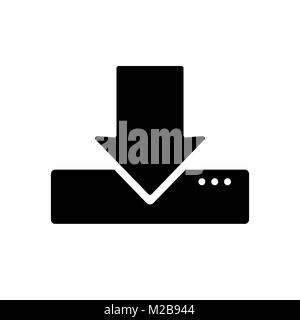 L'icône de téléchargement isolé sur fond blanc. Illustration de Vecteur