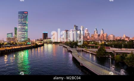 Banques Schuylkill Park Philadelphia Banque D'Images
