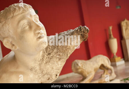 Sculpture grecque d'épave d'Anticythère Musée National Archéologique d'Athènes, Grèce. Banque D'Images