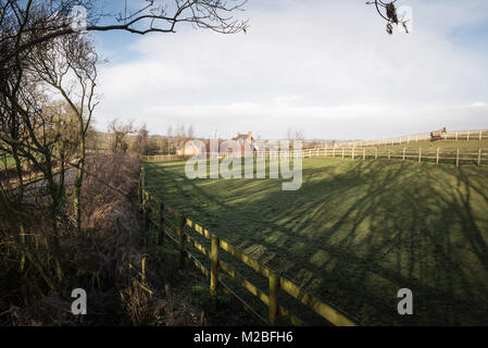 La région de Tysoe, Warwickshire, Royaume-Uni. 25 janvier 2018. En image de Nadhim Zahawi accueil du Warwickshire, député de Stratford-Upon-Avon. E Banque D'Images