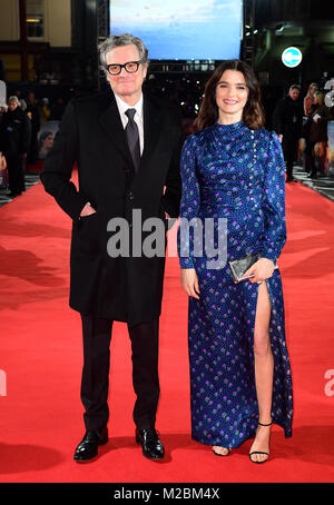 Colin Firth et Rachel Weisz assistant à la merci premiere tenue au Curzon Mayfair, Londres. Banque D'Images