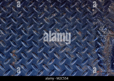 Heavy Iron diamond plate closeup texture abstrait bacground. Banque D'Images