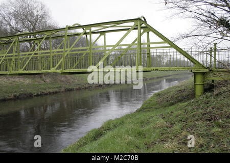 Simon's Bridge, Mersey Valley, Didsbury, Manchester M20, Royaume-Uni. Pris le 06/02/18 à 1300. Banque D'Images