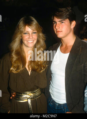 LOS ANGELES, CA - 10 janvier : (L-R) Heather Locklear actrice et acteur Tom Cruise assister à l 'Entertainment Tonight' 100e épisode de célébrations au Restaurant Su Ling le 10 janvier 1982 à Los Angeles, Californie. Photo de Barry King/Alamy Stock Photo Banque D'Images